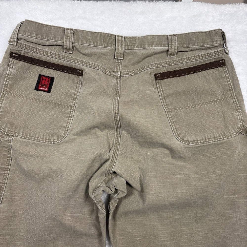 LOT OF 2 Wrangler RIGGS Workwear Ripstop Carpenter Pants Men 40x32 HeavyDuty Tan - Picture 5 of 16